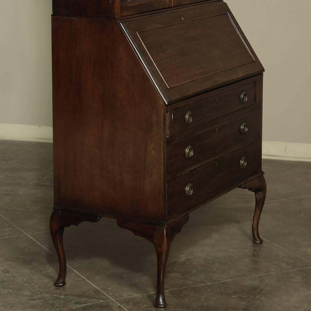 Antique English Mahogany Secretary Bookcase 2