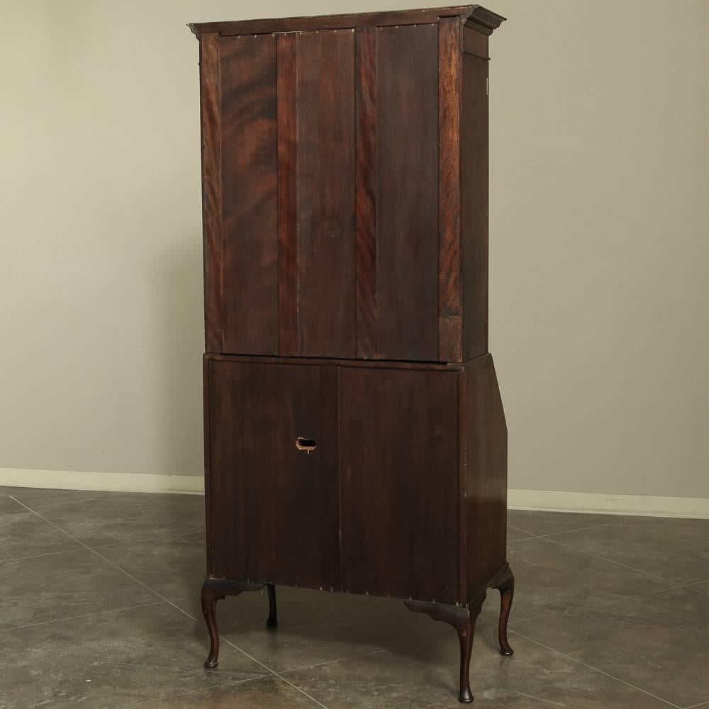 Antique English Mahogany Secretary Bookcase 4