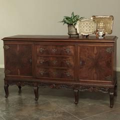 Antique English Walnut Chippendale Sideboard