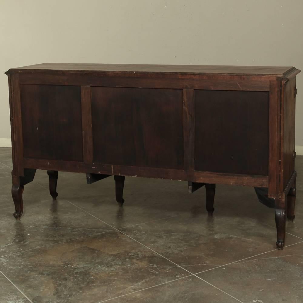 20th Century Antique English Walnut Chippendale Sideboard