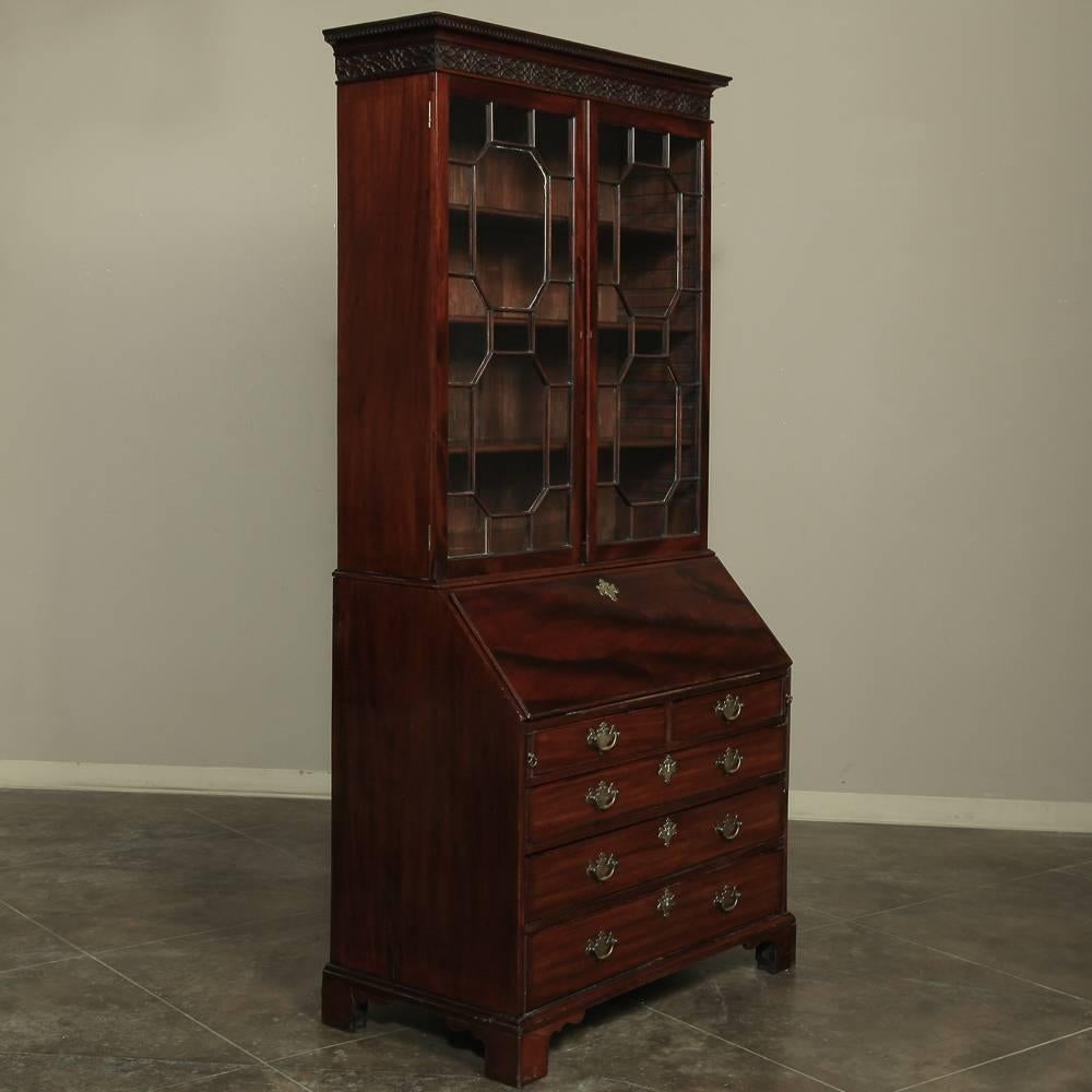 19th Century Mahogany English Secretary, Bookcase by Thomas Wilson (1799–1854) 2