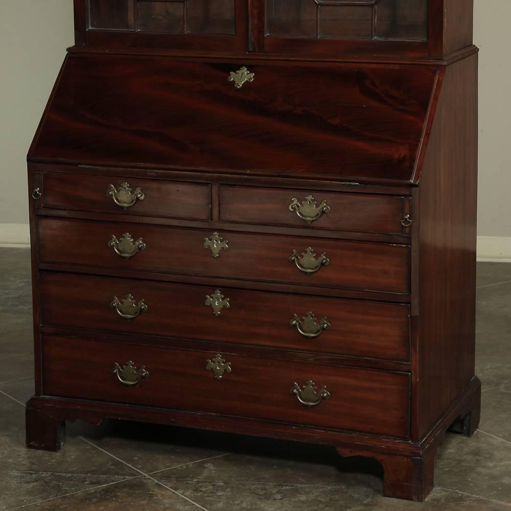 19th Century Mahogany English Secretary, Bookcase by Thomas Wilson (1799–1854) 1