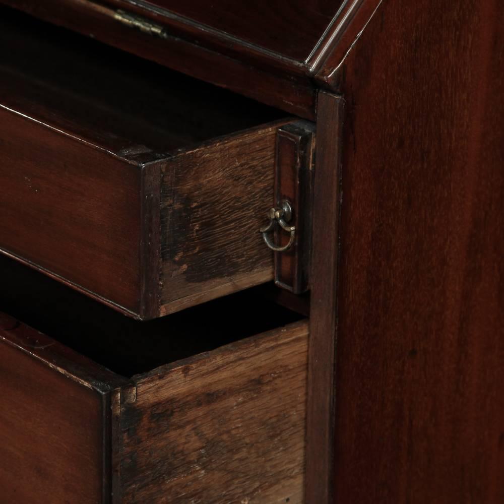 Brass 19th Century Mahogany English Secretary, Bookcase by Thomas Wilson (1799–1854)