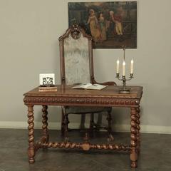 19th Century French Barley Twist Writing Desk