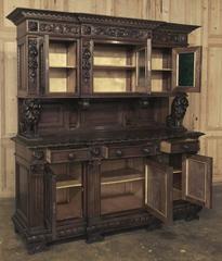 19th Century Italian Renaissance Walnut Two-Tiered Buffet