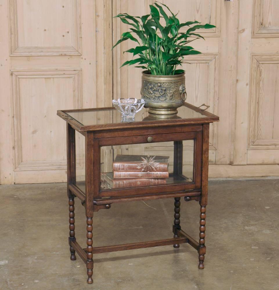 This charming tea serving cart was fashioned from solid walnut and cut glass and features a removable tray! Tailored lines ensure it will blend with most any decor, and the fine craftsmanship ensures it will serve your family for generations to