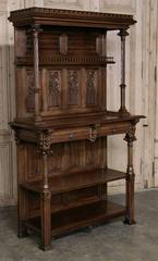 19th Century French Walnut Gothic Buffet