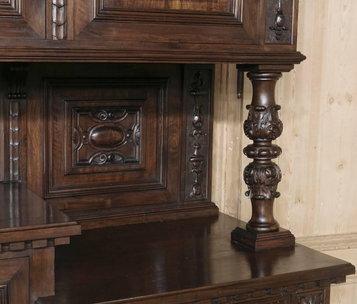 Antique Italian Renaissance Walnut Buffet 6