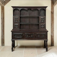 Vintage Welsh Oak Sideboard, Hand-Crafted, British Colonial, Mid-1900s