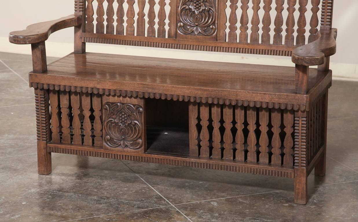 19th Century Country French Hall Bench 1