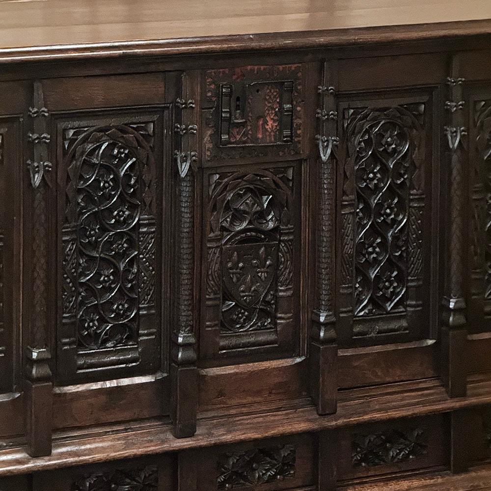 Acciaio Credenza gotica francese del XIX secolo in vendita