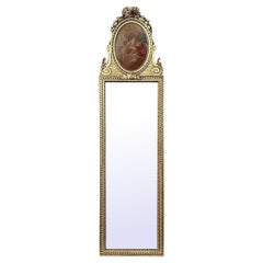 Antique French Louis XVI Espejo Trumeau Dorado