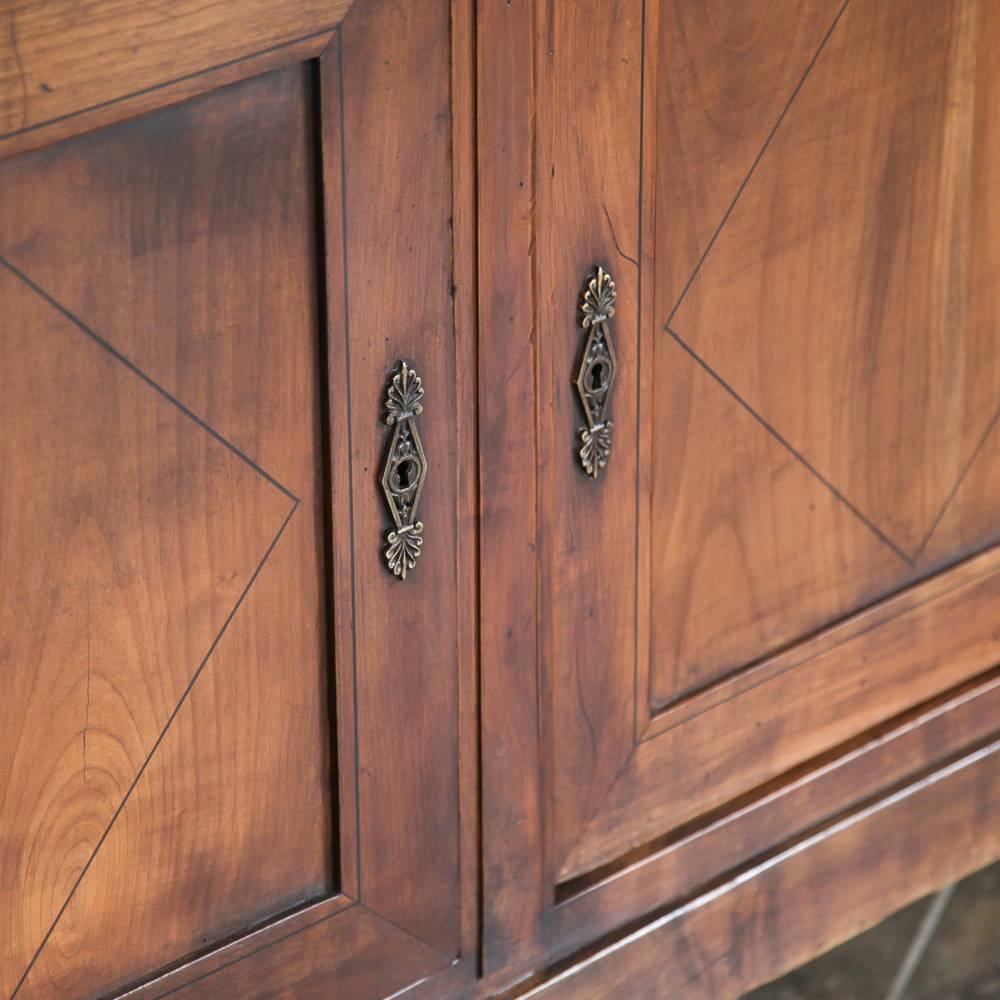 Early 19th Century 19th Century French Empire Walnut Marble-Top Buffet/Sideboard
