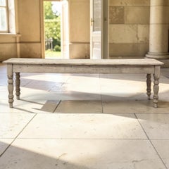 19th Century Stripped English Pine Dining Table