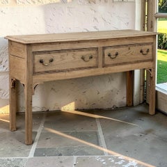 18th Century English Stripped Oak Dresser ~ Sofa Table ~ Console