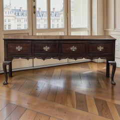 18th Century English Georgian Period Solid Oak Dresser
