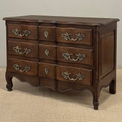 Antique Country French Louis XV Style Solid Oak Commode
