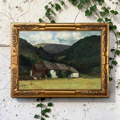 Framed Oil Painting on Canvas by Pierre Colson 'Farmhouse in the Ardennes'