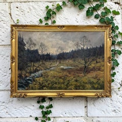 Framed Oil Painting on Canvas by Jean Francois (1903-1977) 'St. Hubert Forest'