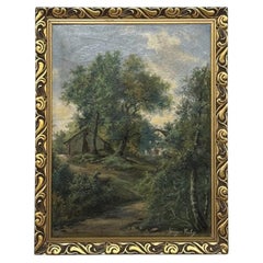 Antikes, gerahmtes Ölgemälde auf Leinwand von Georges Crehay (1849–1933)