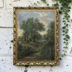 Antikes, gerahmtes Ölgemälde auf Leinwand von Georges Crehay (1849–1933)