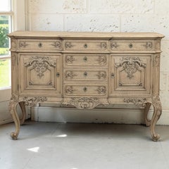 Antique Liege Regence Style Country French Buffet ~ Credenza in Stripped Oak