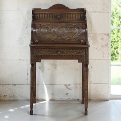 19th Century French Louis XVI Fruitwood Cylinder Cabinet ~ Nightstand