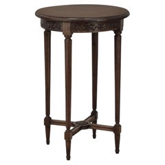 Antique French Louis XVI Style Hand Carved Walnut Guéridon ~ Side Table