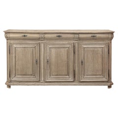 18th Century Country French Neoclassical Stripped Oak Buffet