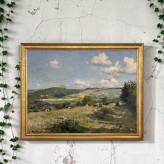 Antique Framed Oil Painting on Canvas by Xavier Wurth (1869-1933)