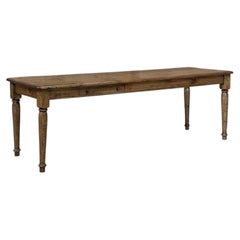 Antique English Rustic Pine Farm Table ~ Dining Table with Drawer