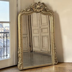 19th Century French Napoleon III Period Regence Style Gilded Mantel Mirror