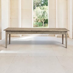 18th Century Grand Rustic Country French Stripped Sycamore Farm Table