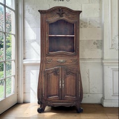 Vetrina antica in stile Regence francese di campagna per violino ~ Vetrina da esposizione