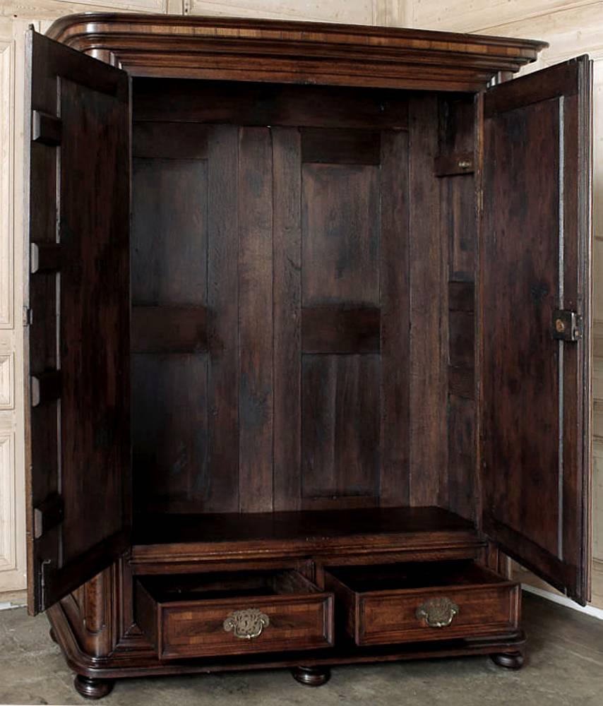 18th Century Antique French Marquetry Armoire from Lorraine, circa 1730 1