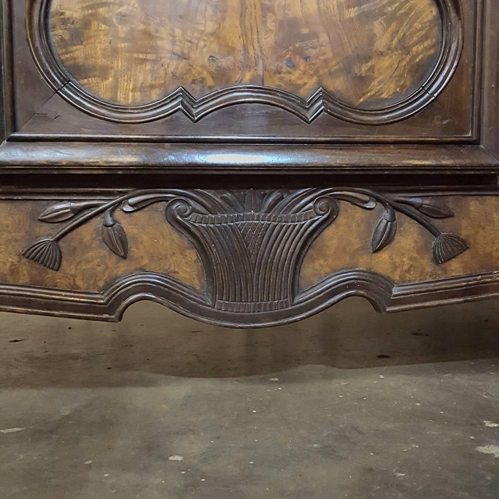 Country French Hand Carved Fruitwood Enfilade Bressan Buffet, Circa 1880 3