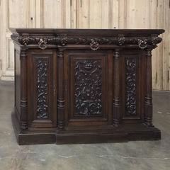 Pair of 19th Century, French Renaissance Walnut Buffets