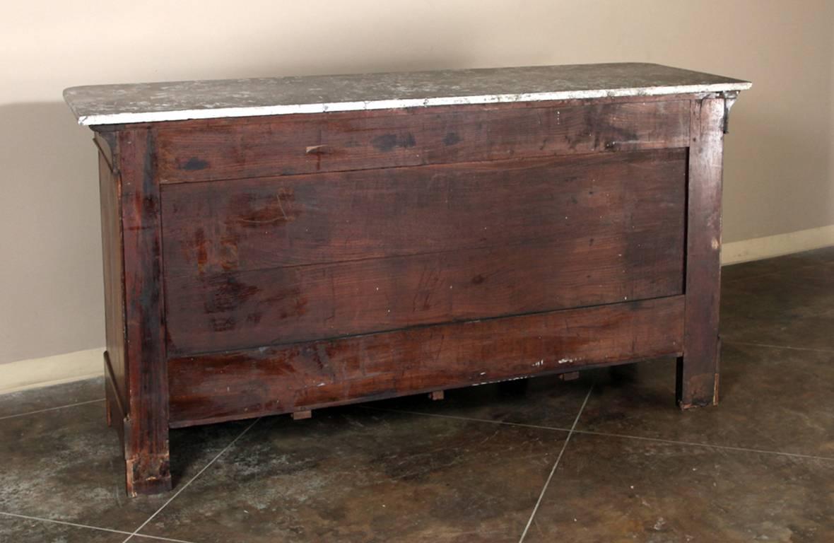 19th Century Louis Philippe Period Antique Marble Top Fruitwood Buffet, Ca.1840s 2