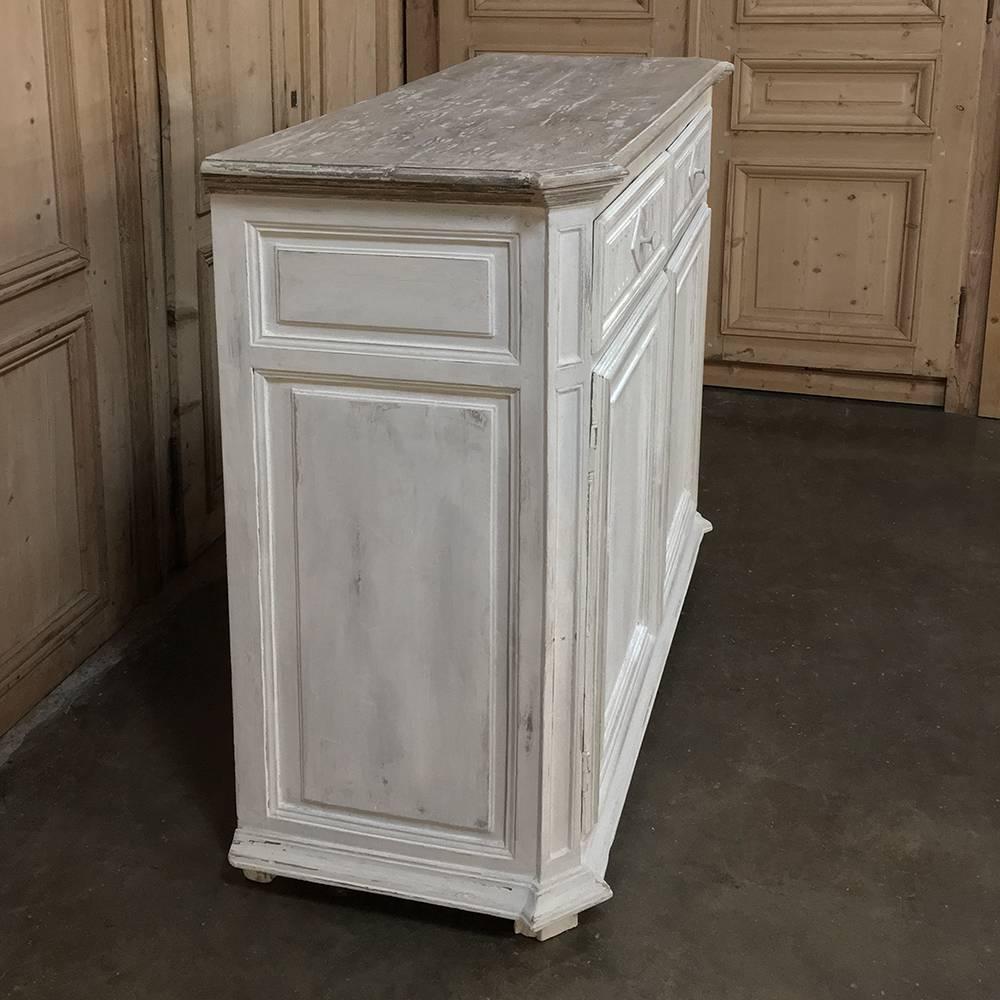 18th Century Country French Louis XVI Painted Buffet For Sale 2