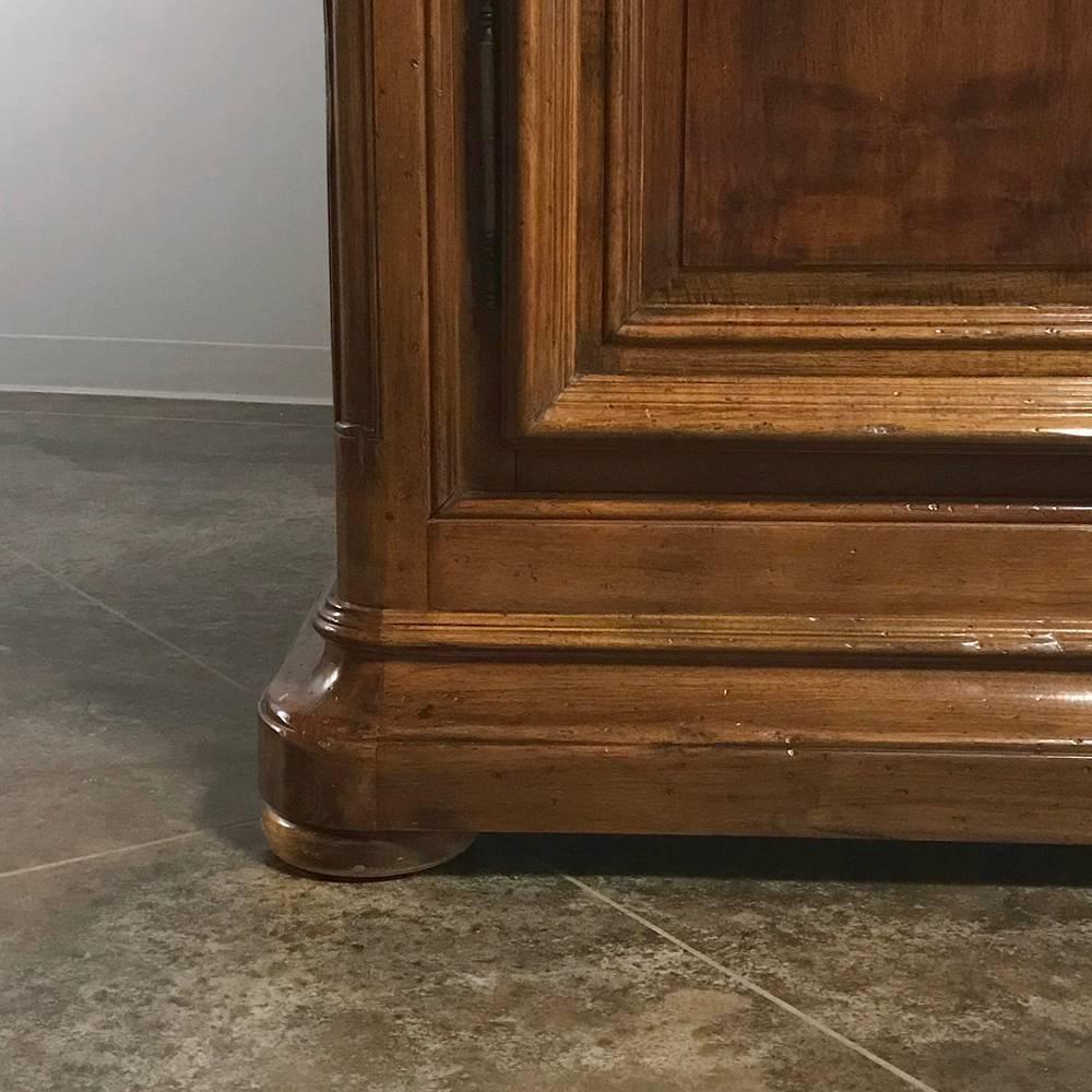 Hand-Crafted Vintage Country French Walnut Armoire
