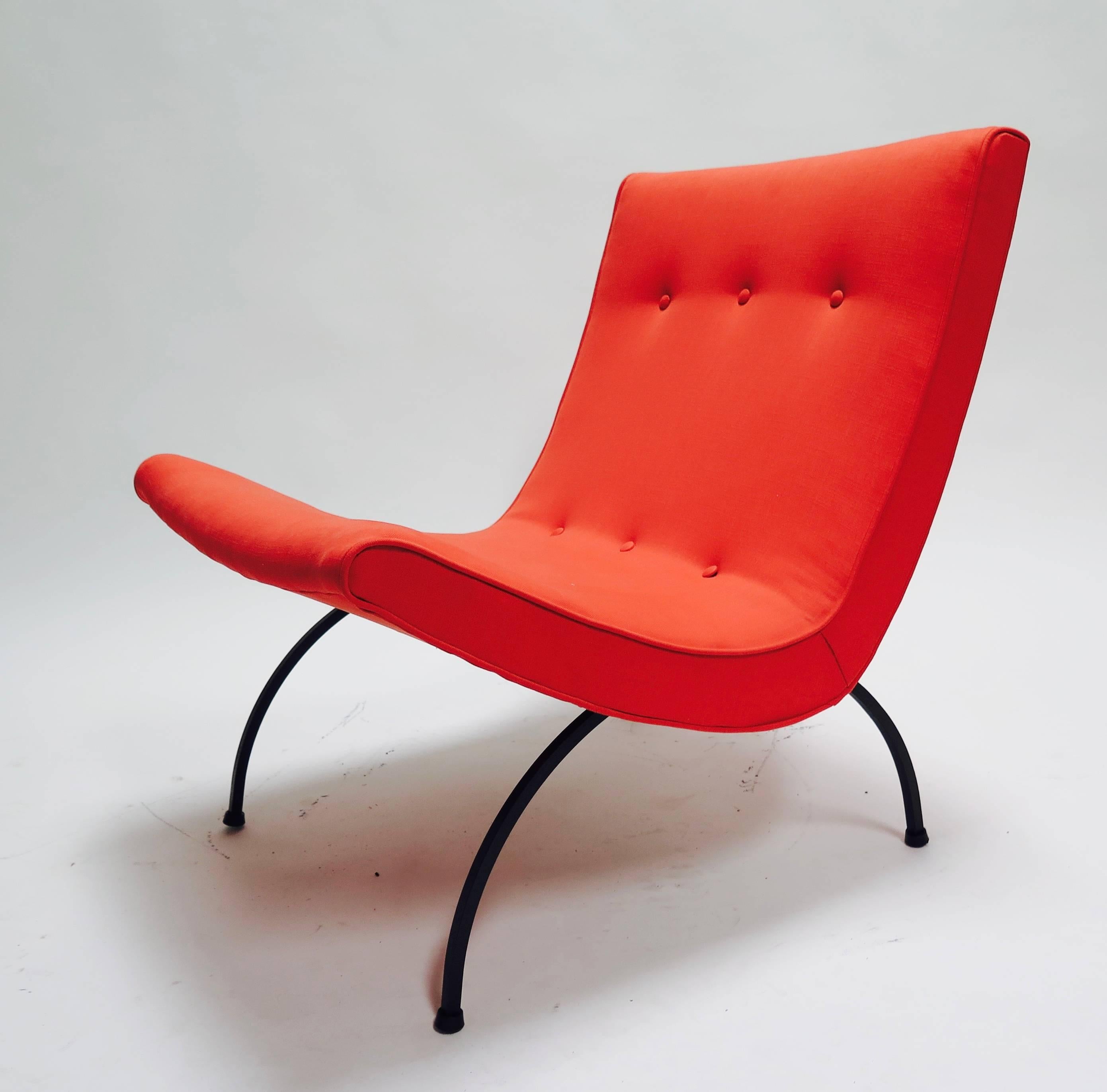 American Pair of Milo Baughman Scoop Lounge Chairs