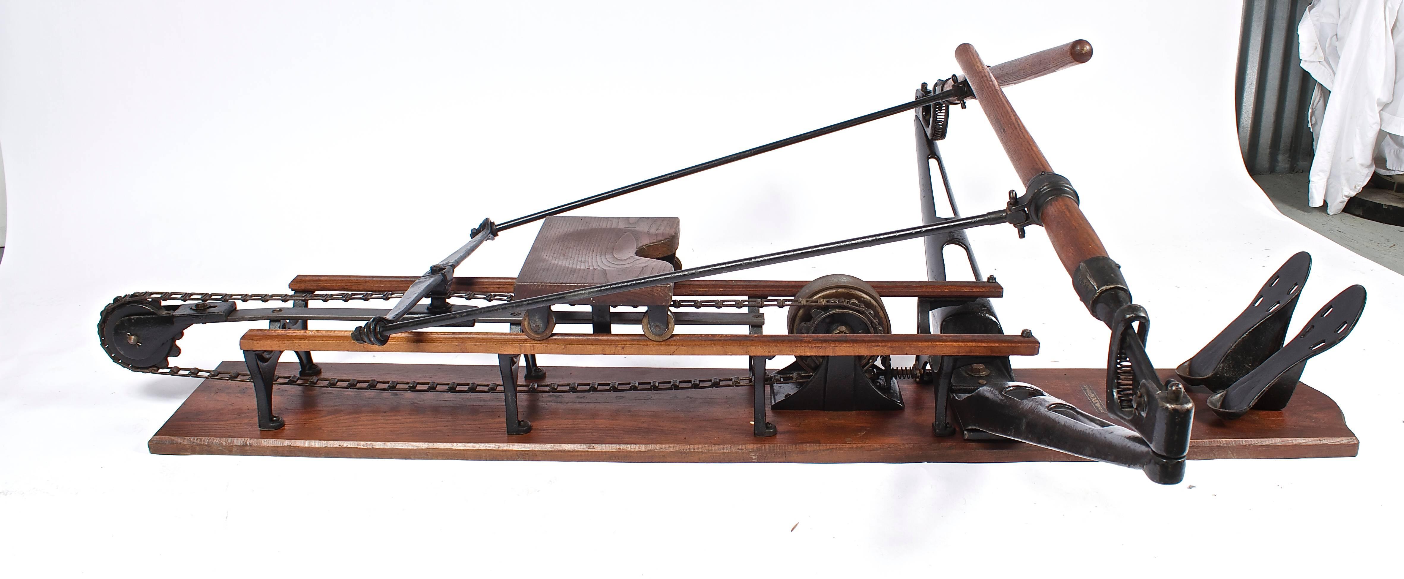 Industrial 1920 Spalding Rowing Machine, Sporting Equipment