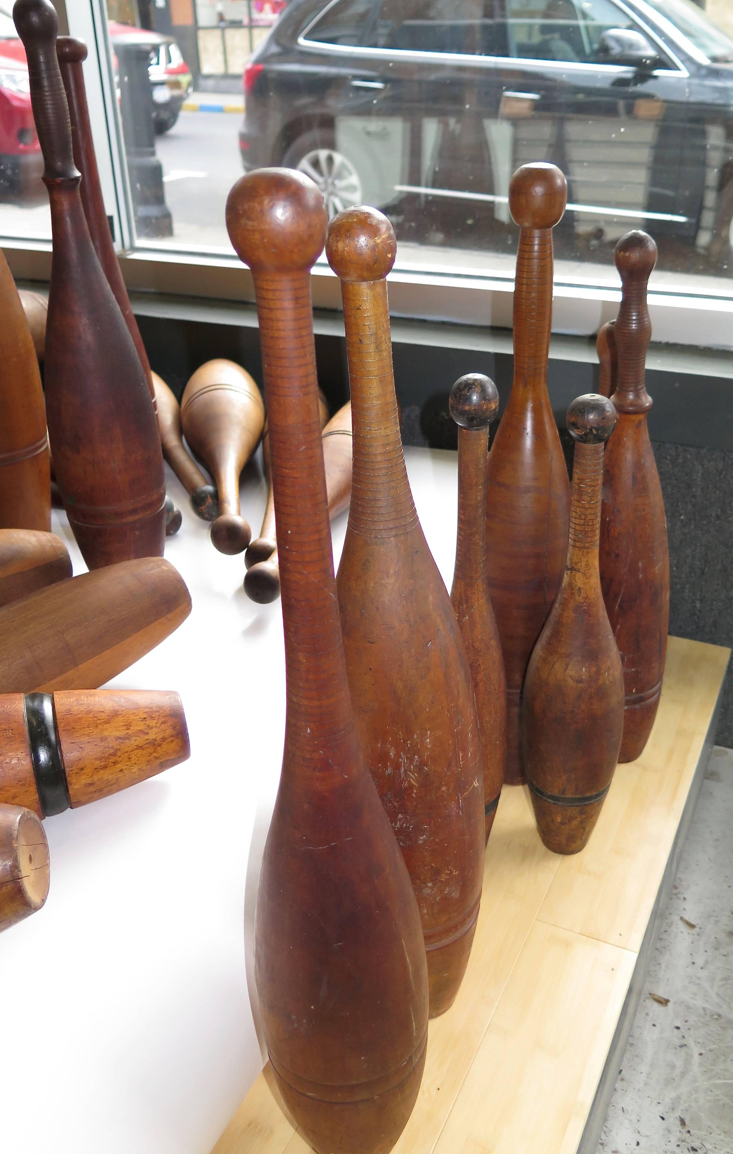 Industrial Amazing Collection of Indian Clubs, Weight Clubs, and Juggling Clubs For Sale