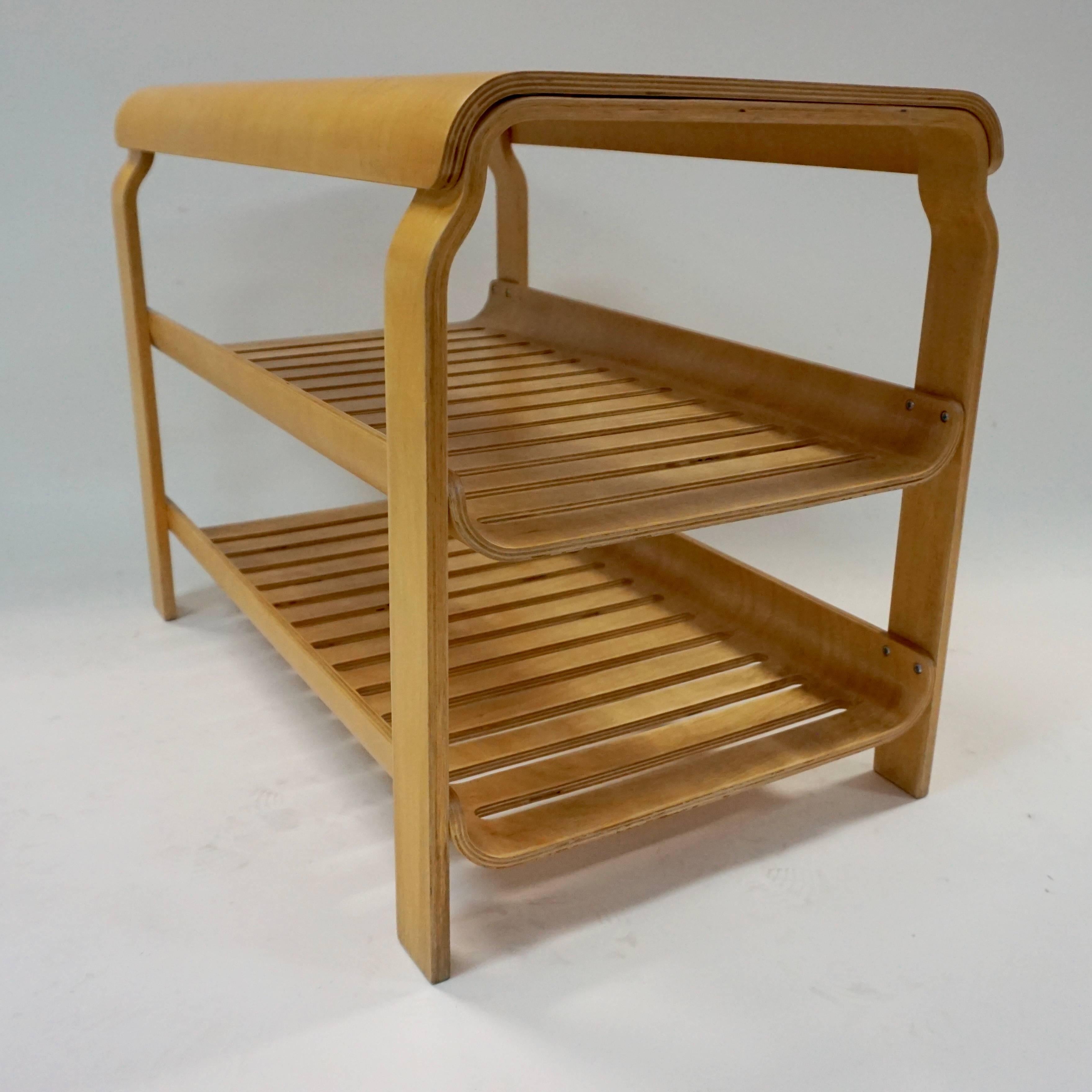 Modern Versatile Aalto Style Bent Plywood Stand