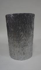 Bright Silver Plaster Tree Stump Stand