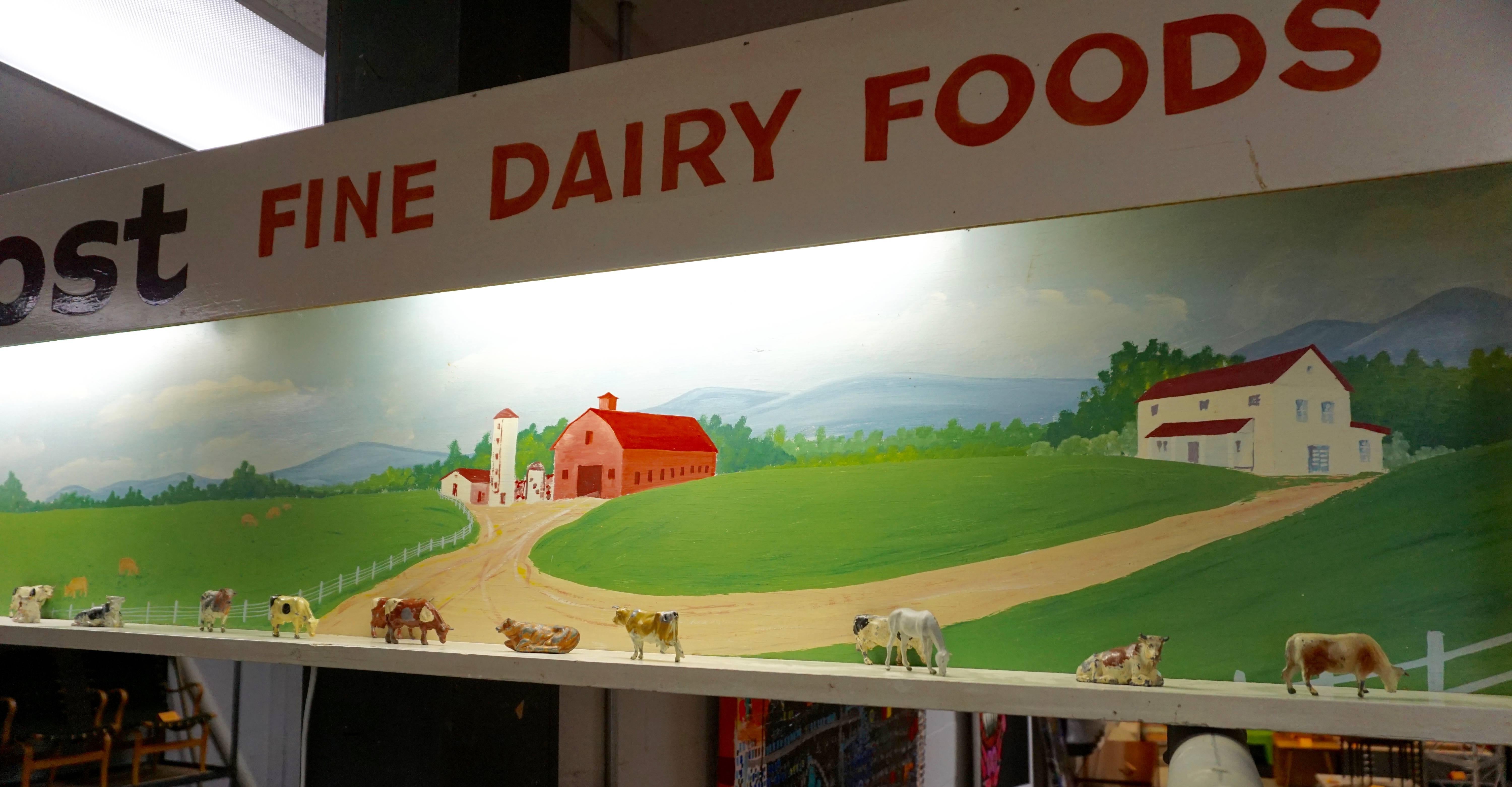 Country 1950s Foremost Fine Dairy Food Advertising Sign