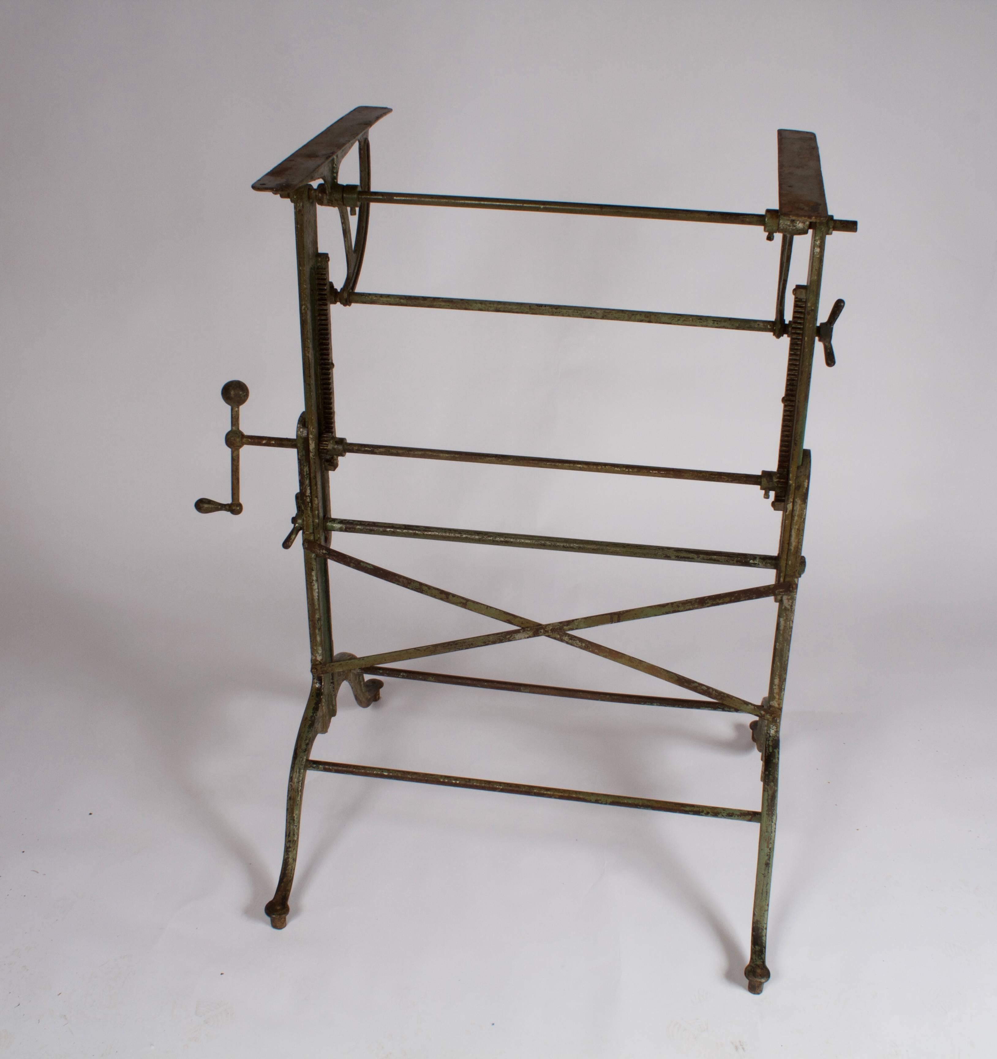 1920s American Cast Iron Drafting Table 2