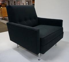 Sophisticated 1950s George Nelson Thin-Edge Lounge with Ottoman