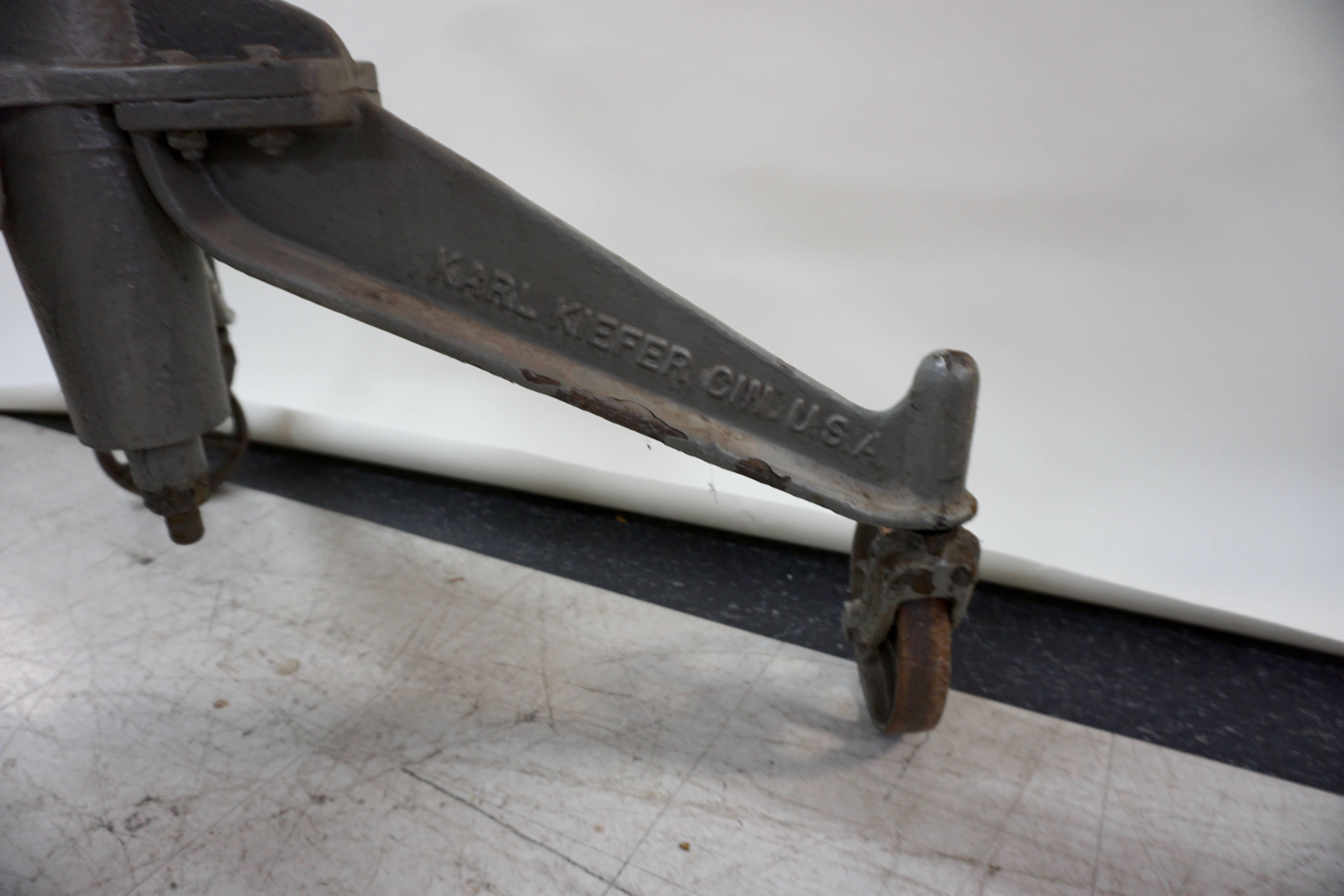 American 1940 Industrial Rolling Table Base