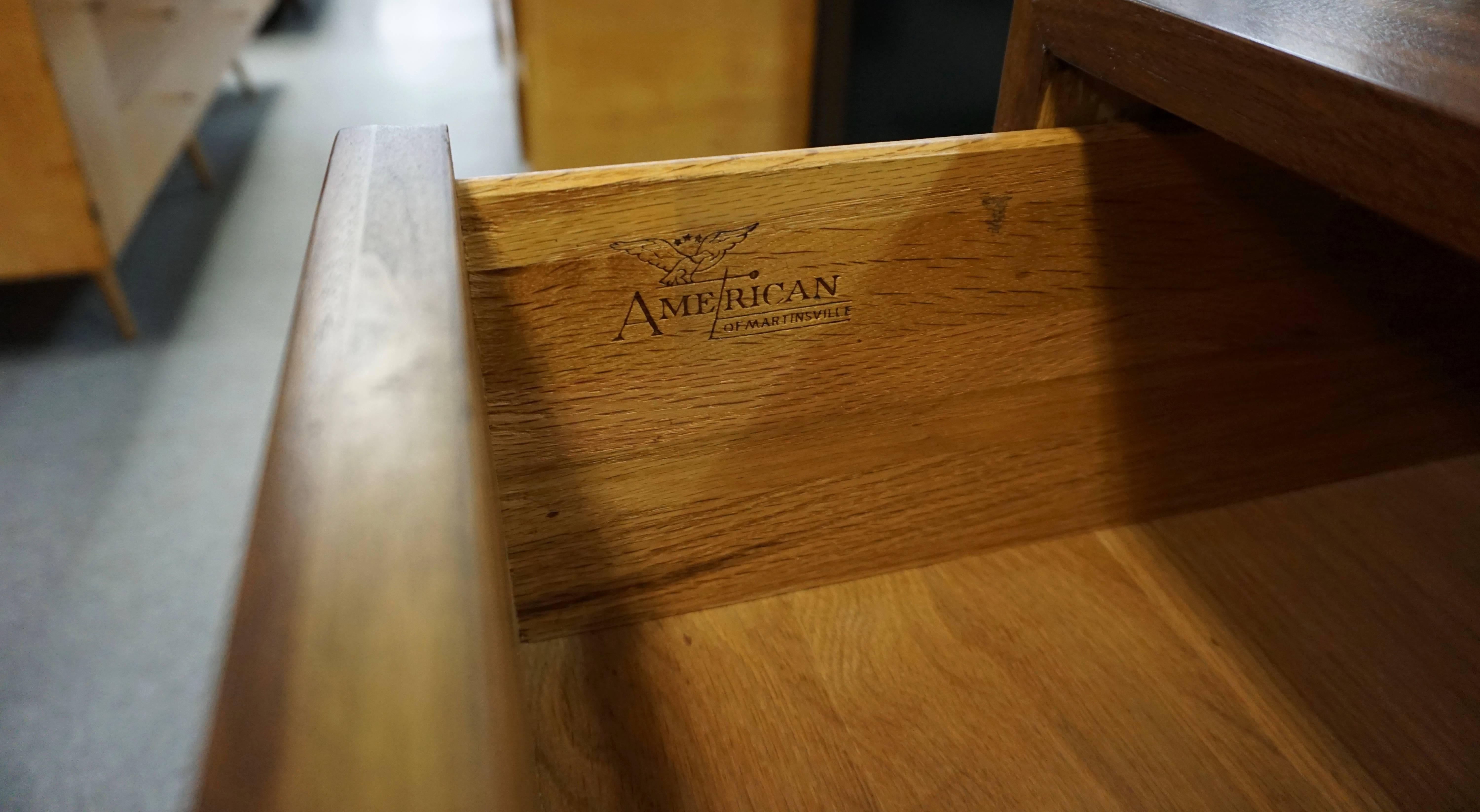 Mid-20th Century 1950 American of Martinsville Walnut Dresser